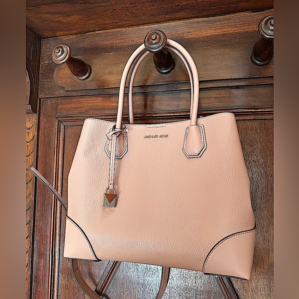 Michael Kors Pink & Gold Tote Bag with strap